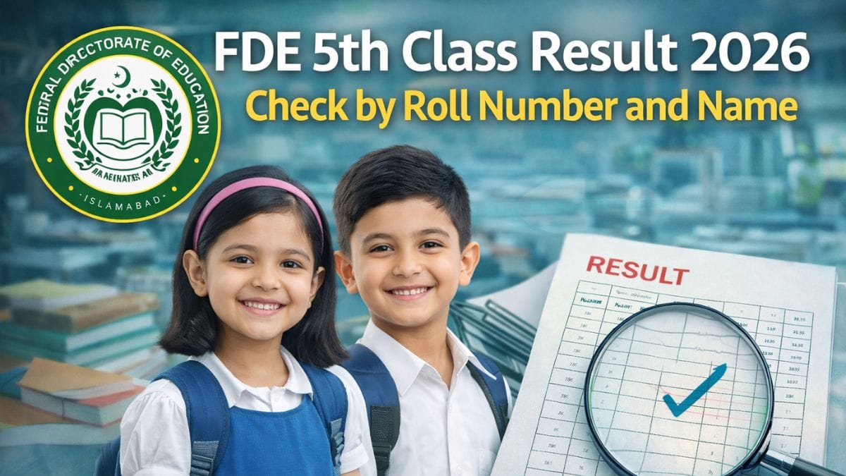 FDE 5th Class Result 2026 Check by Roll Number and Name