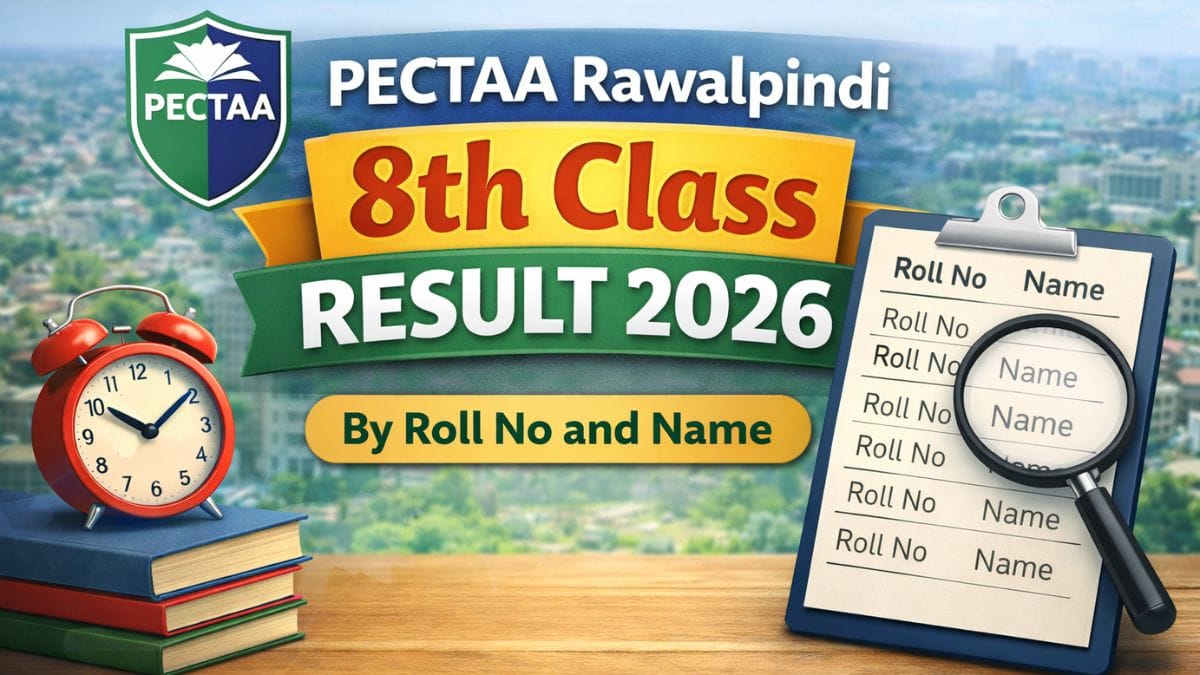 PECTAA Rawalpindi 8th Class Result 2026 by Roll No and Name