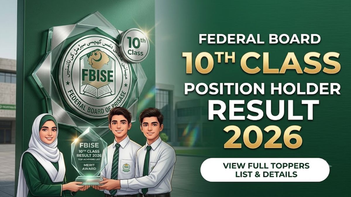 Federal Board FBISE 10th Class Position Holder Result 2026